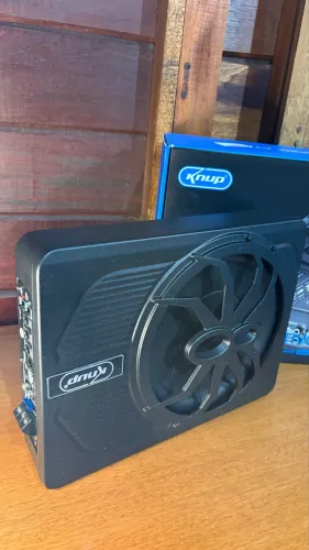 Subwoofer Ativo Knup SC502 Slim 10? 200W RMS Completo na Caixa