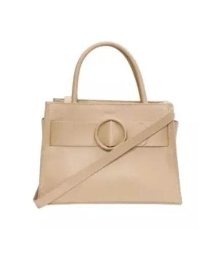 Bolsa de Couro Com Argola - Caramelo - A22 x L31 x P17cm - AREZZO
