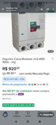 disjuntor de caixa moldada top só hoje!!!
