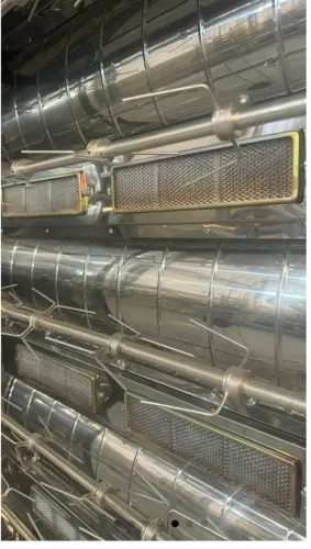 Frangueira toda em aço inox e espeto todo em aço inox