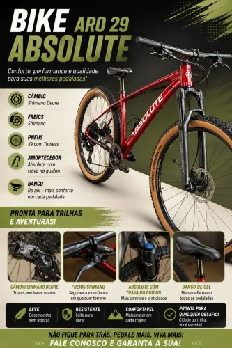Bicicleta aro 29 tamanho 17 profissional
