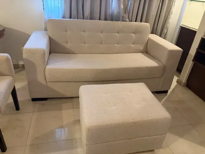 Conjunto Sofa + Poltrona + Puff