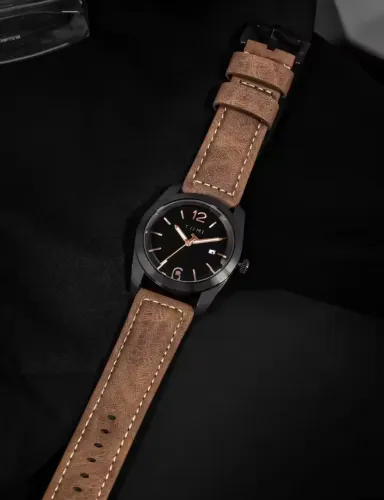Relógio TOMI masculino PULSEIRA MARROM