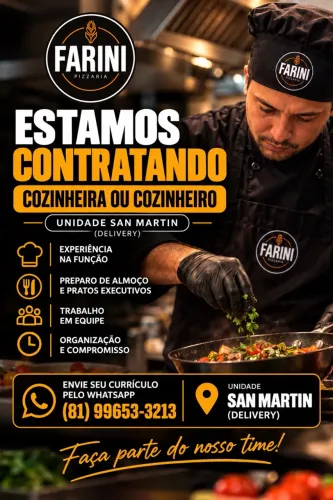 COZINHEIRA OU COZINHEIRO