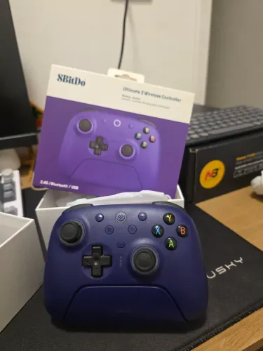 Controle 8BitDo Ultimate 2C Wireless Roxo - Com Charging Dock / 2.4G / Bluetooth / USB