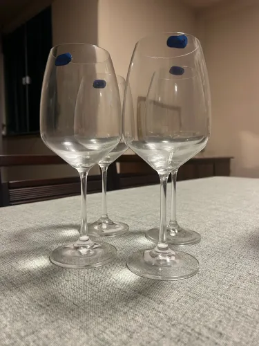 4 taças de cristal Bohemia novas!