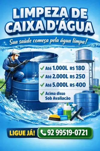 Limpeza de caixa dagua.