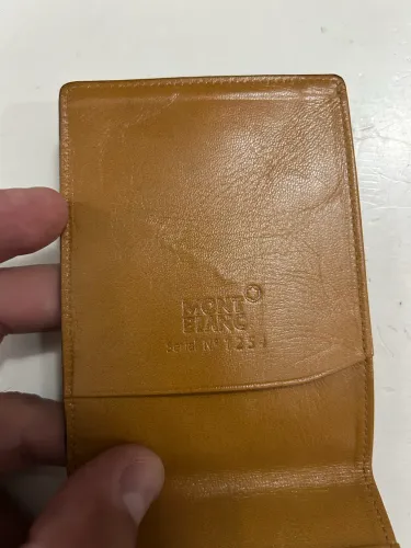 Carteira Montblanc original, modelo clássico vintage, serial 1254.