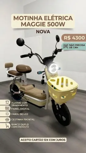 Scotter Motinha Bicicleta eletrica Maggie 500w - Nova ( Não precisa de CNH) Chave reserva