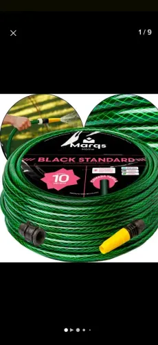 Mangueira de Jardim 10m C/ Esguicho Trançada Reforçada Flexível 7/16 Anti Dobra