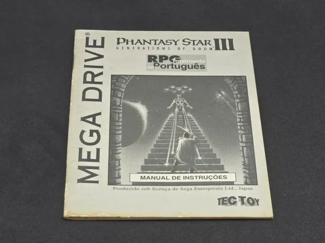 Manual Phantasy Star 3 Tectoy ORIGINAL 