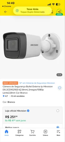 Câmeras INTELBRAS, HIKZIZION