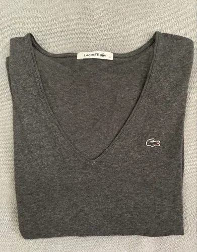 Blusa manga comprida lacoste malha feminina