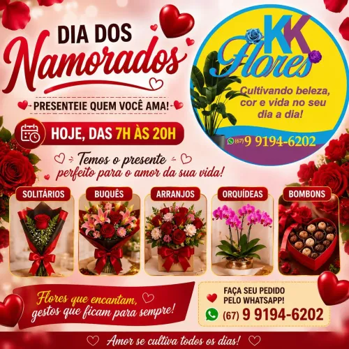 Rosas, buquê, ursinho de pelúcia, chocolate, cestas e muito mais *