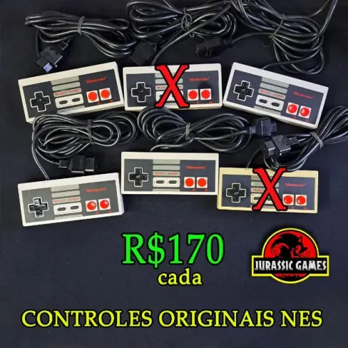 Controles Originais NES Nintendo - Funcionando perfeito. Nintendinho Joystick