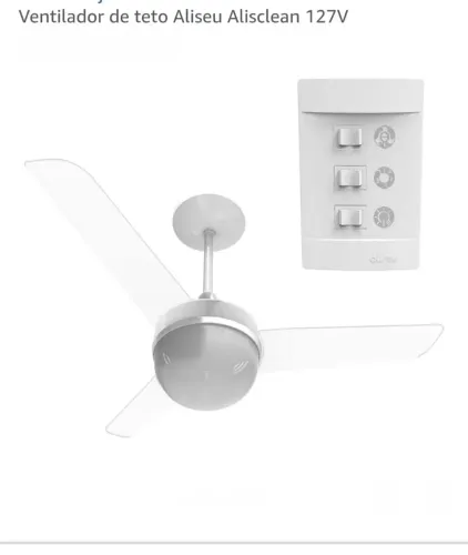 Ventilador de teto Aliseu Alisclean 127V | Semi novos