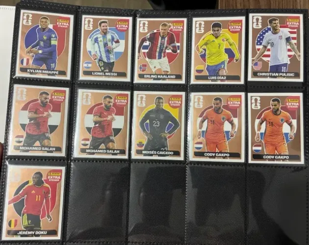 Kit 11 Legends Bronze Copa 2026 Messi, Mbappe, Haaland, Diaz, Caicedo, Pulisic, Salah, Gak