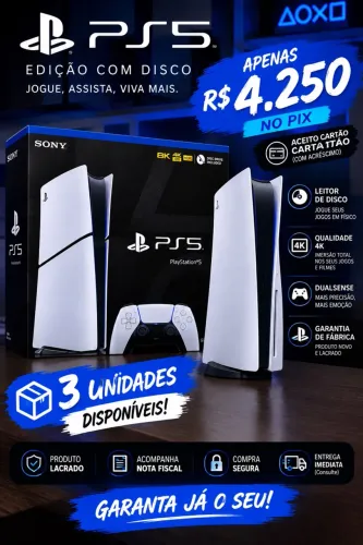 PS5 LACRADO COM NF PRA HOJE