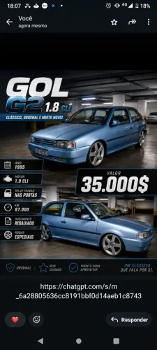 Volkswagen Gol Geração I CL 1.8 2P 1995