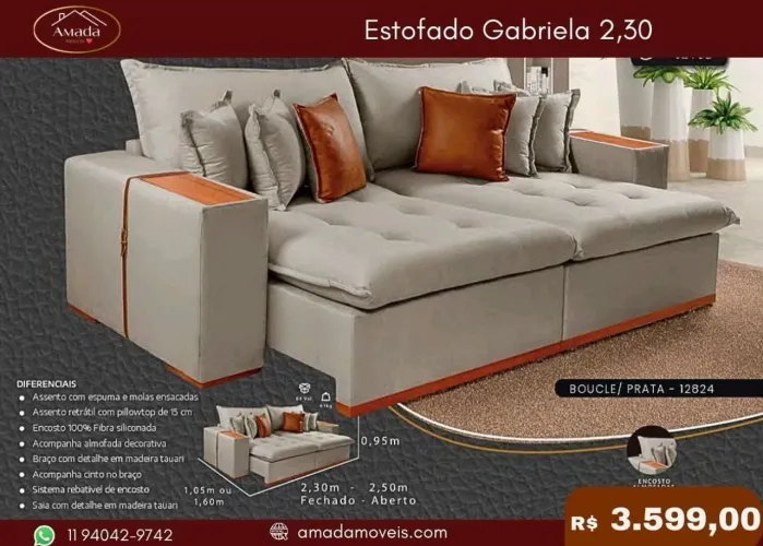 Estofado Gabriela 2,30 - à pronta entrega