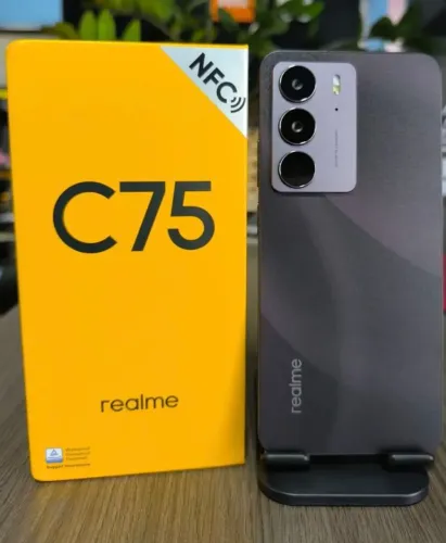Celular com Pagamento por aproximação Realme C75 (4G) - Black o Brabooo
