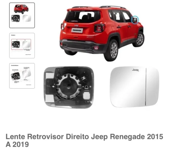 Espelhos retrovisores externos (dir.esq.) Renegade