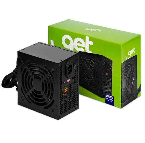 Fonte ATX 500W Real Get com Cabo de Força Bivolt Preto
