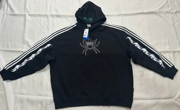 moletom preto adidas Spiders Loose Hoodie