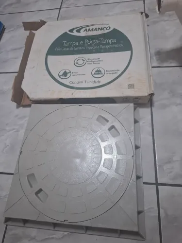 Tampa e porta tampa de cx de gordura e inspeção amanco sem uso