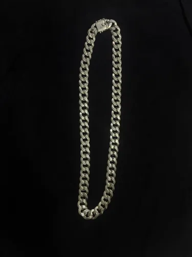 Cordão de prata escama 