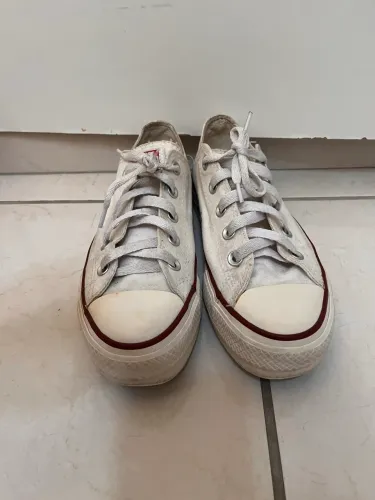 Tênis all star branco sola alta femenino