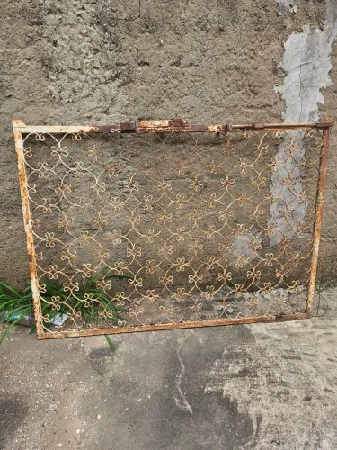 Portão de ferro completo