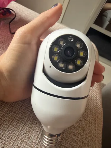 lâmpada camera Wi-Fi 360° com bocal E27