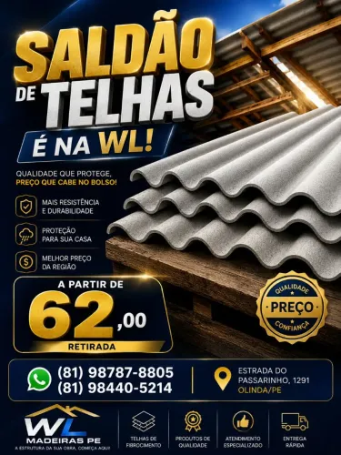 Telha de fibrocimento