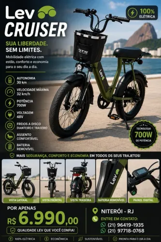 Bicicleta Elétrica Leve Cruiser