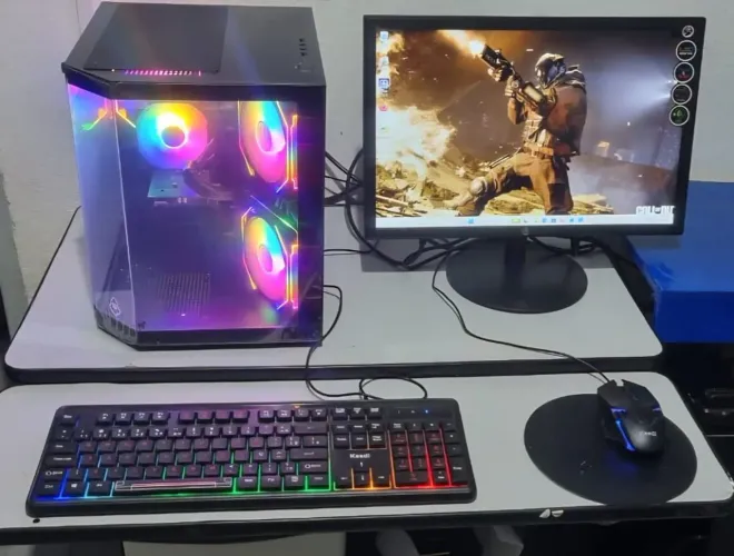 Novo PC Gamer Ryzen 5 5500, Rx 580, 16G / 240Gb, NF e Garantia