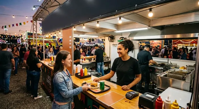 Vaga de trabalho para atendimento em eventos