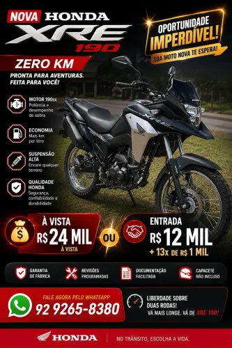 Xre zero km 2026
