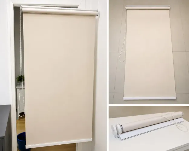 Persiana Rolo Blackout Nouvel 80x170 Bege Creme Conthey Evolux