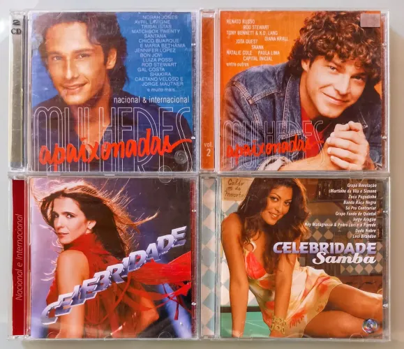 CDs Mulheres Apaixonadas e Celebridades. Usados em bom estado. 