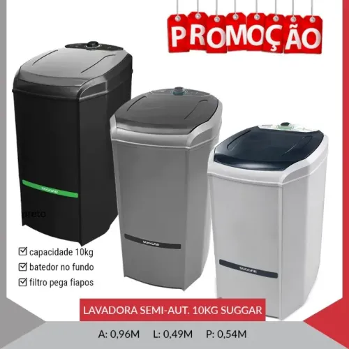 Lavadora Semi-Automática 10kg tanquinho