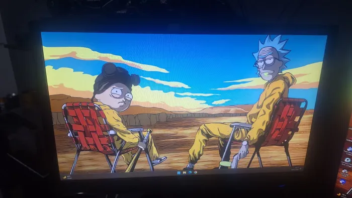 Monitor TV, 24 polegadas, com braço articulado