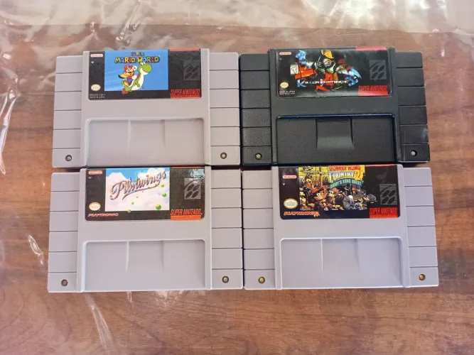 Lote de 4 Jogos de Super Nintendo originais relabel