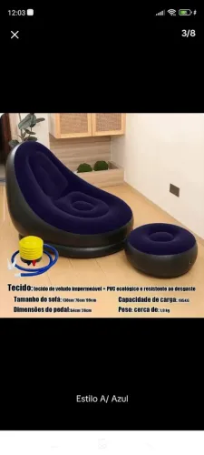 Sofá inflável super resistente ?