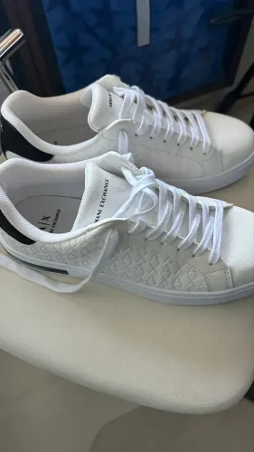 Tênis Armani Exchange London Logado Branco