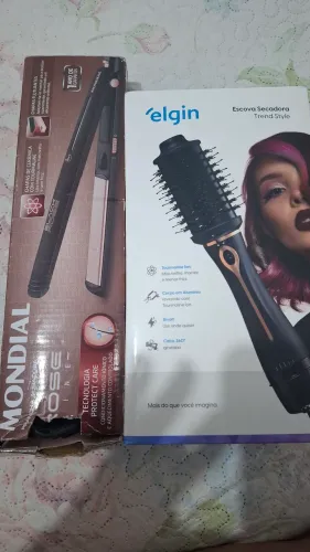 Vendo kit com 2 produtos para cabelo<br>? Prancha Alisadora Mondial