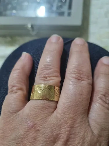 Anel ouro 18k estilo Egípcio