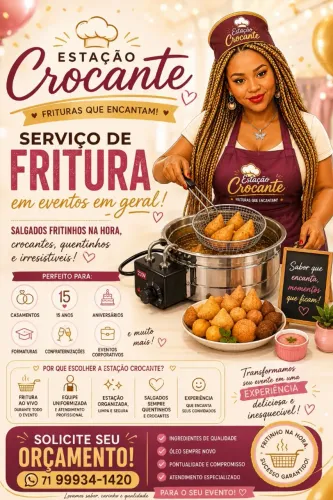 Estação Crocante | Fritura ao Vivo para Casamentos, Aniversários e Eventos
