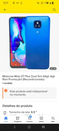 VENDO CELULAR MOTO EPLUS 7