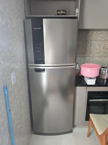 Geladeira brastemp 415 litros cinza